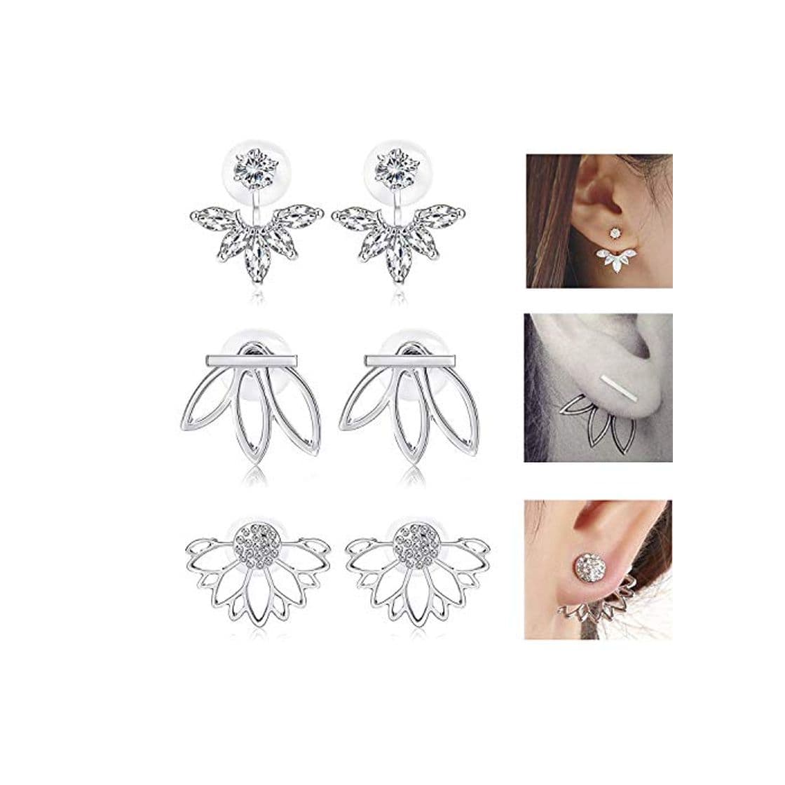 Product YAZILIND elegante joyer¨ªa de dise?o simple plata plateado gotas de agua aretes