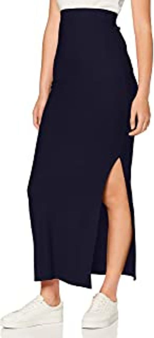 Product Marca Amazon - MERAKI Falda Maxi Slim Fit Mujer, Azul