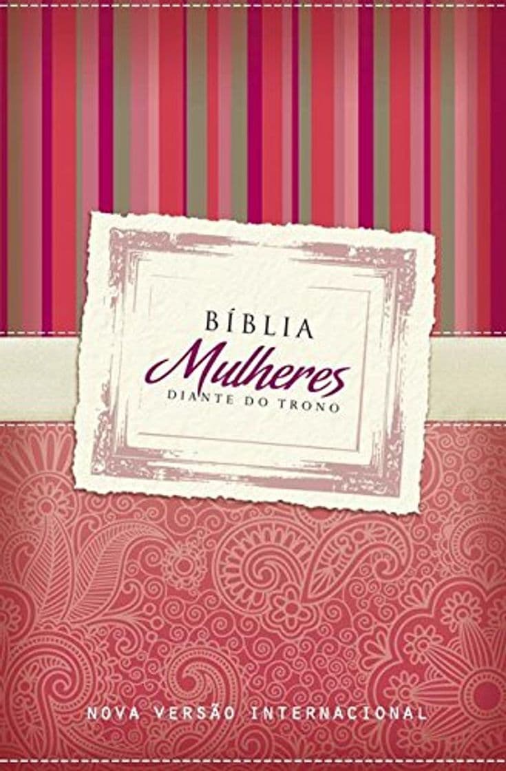 Libro Bíblia Mulheres Diante do Trono. Vermelha Listras