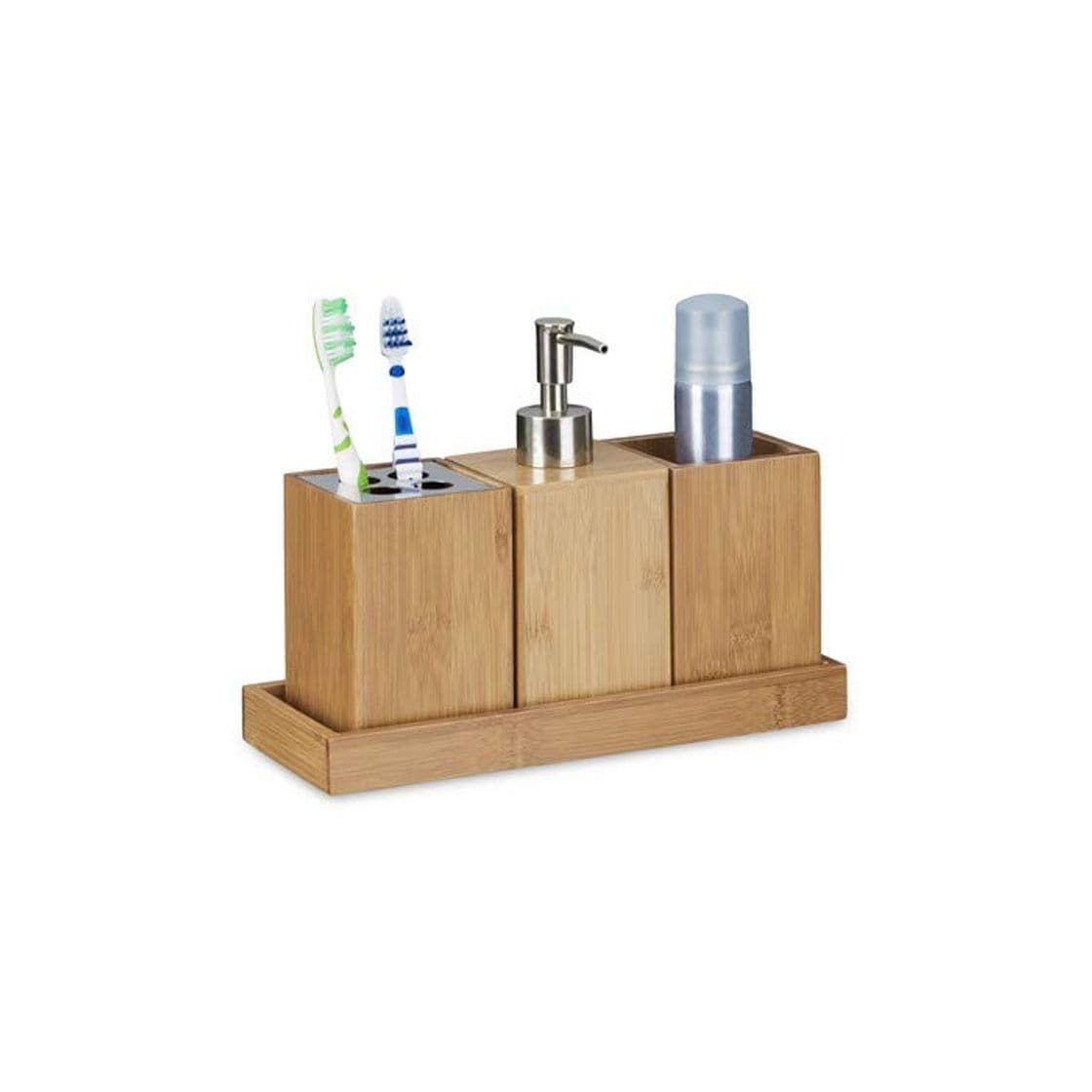 Product Relaxdays – Set Conjunto de 4 Piezas para el Cuarto de baño