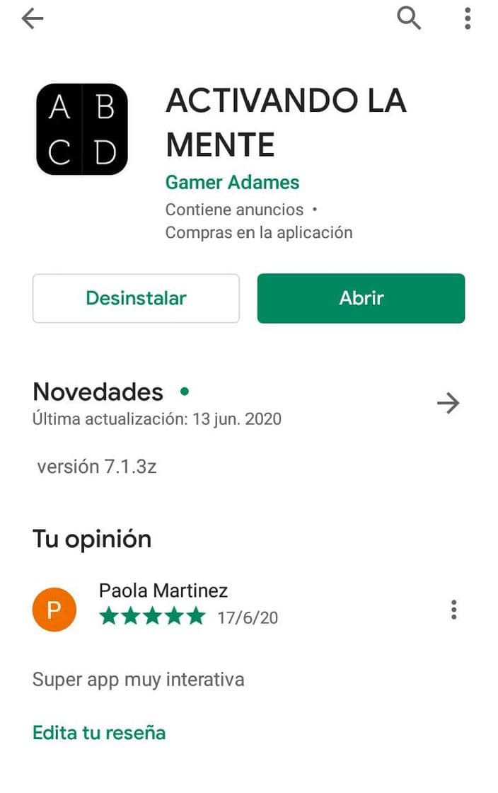 App Activado la mente disponible para toda la familia