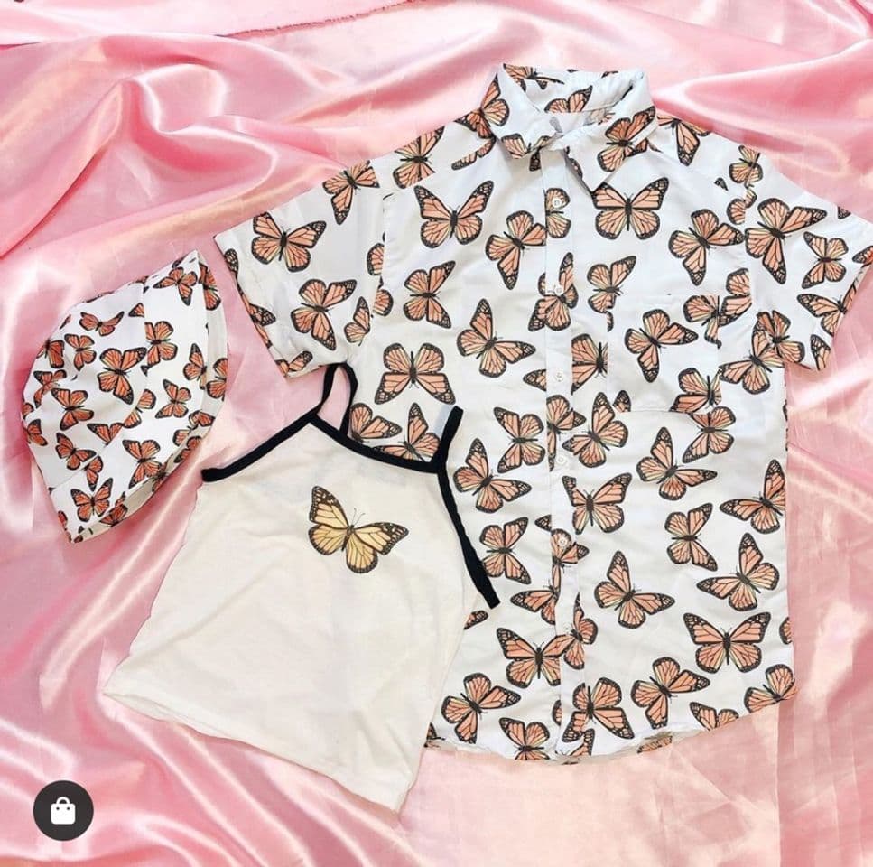 Moda Bucket, top y camisa de mariposas 🦋 