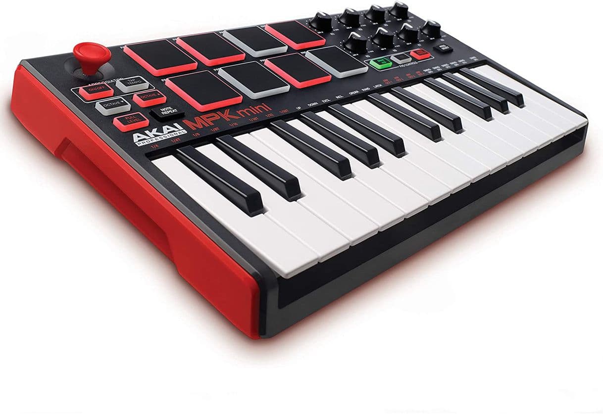 Electronic AKAI Professional MPK MINI MKII - Teclado controlador MIDI USB portátil con