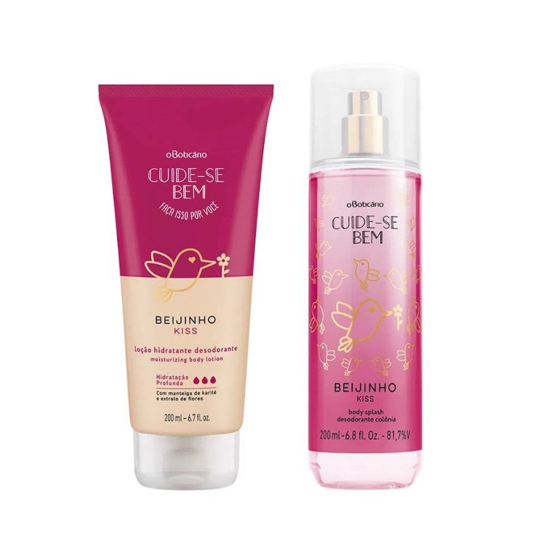 Fashion Combo Cuide-Se Bem Beijinho: Loção Hidratante + Body Splash 