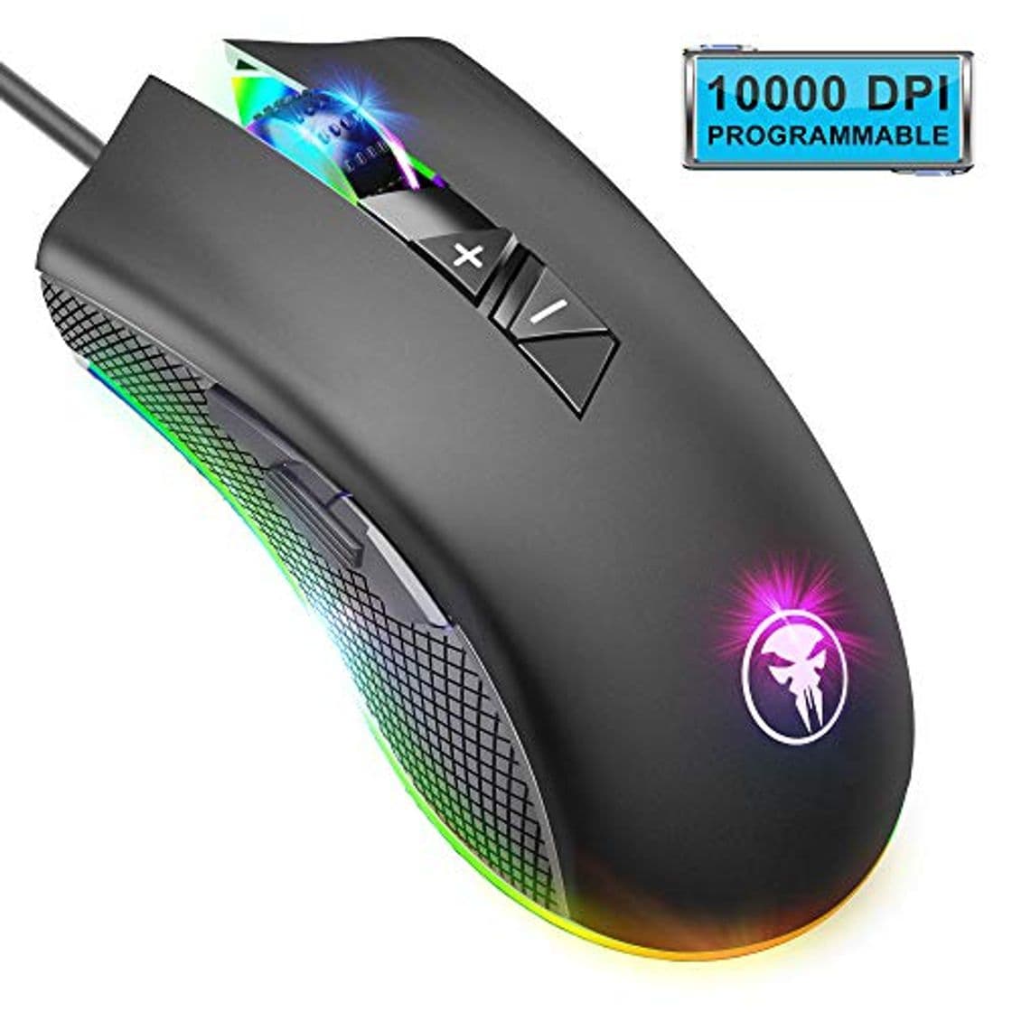 Producto Yocktec RGB Retroiluminación Ratón Gaming Óptico, 8 Botones Programables Profesional Cableado Ratones