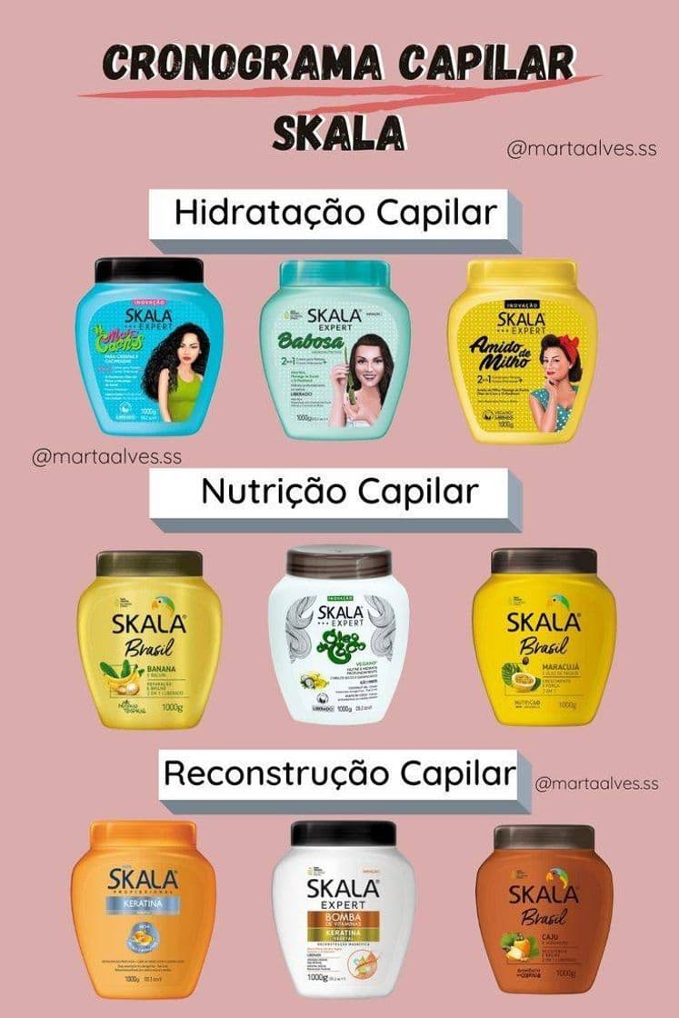 Moda Produtos skala para seu cronograma capilar 