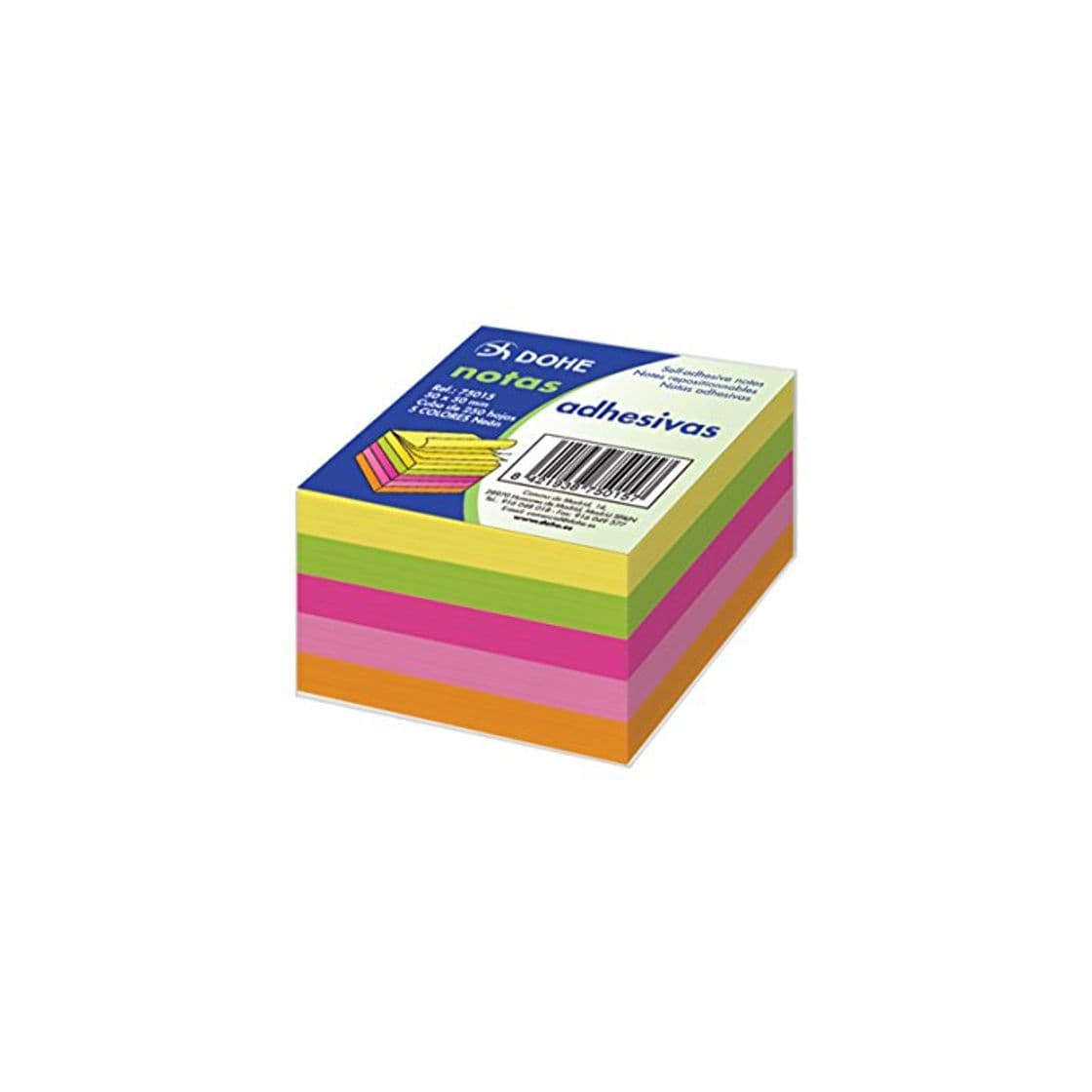 Product Dohe 75015 - Pack de 250 cubos de notas adhesivas