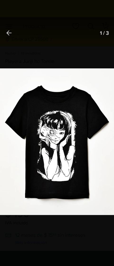 Product Playera junji ito tomie