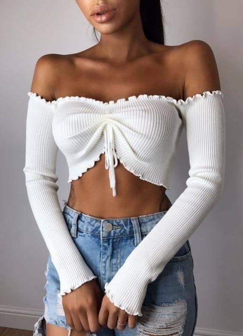 Moda Cropped Branco 