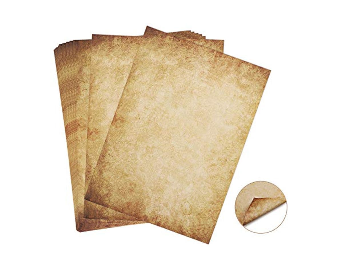 Producto 60 hojas Papel con diseño de papel antiguo Carta Pergamino Vintage Din