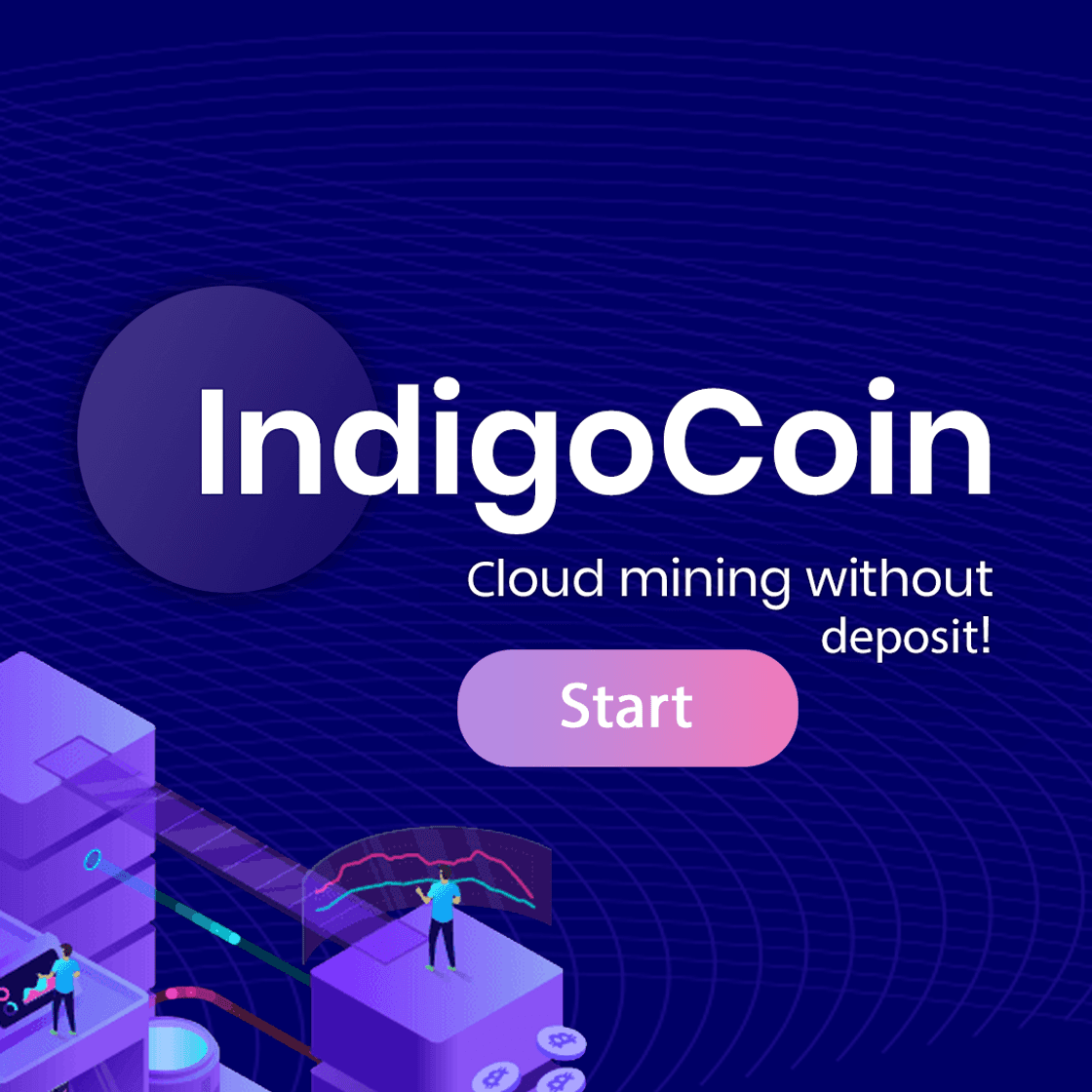 Fashion IndigoCoin - cloud