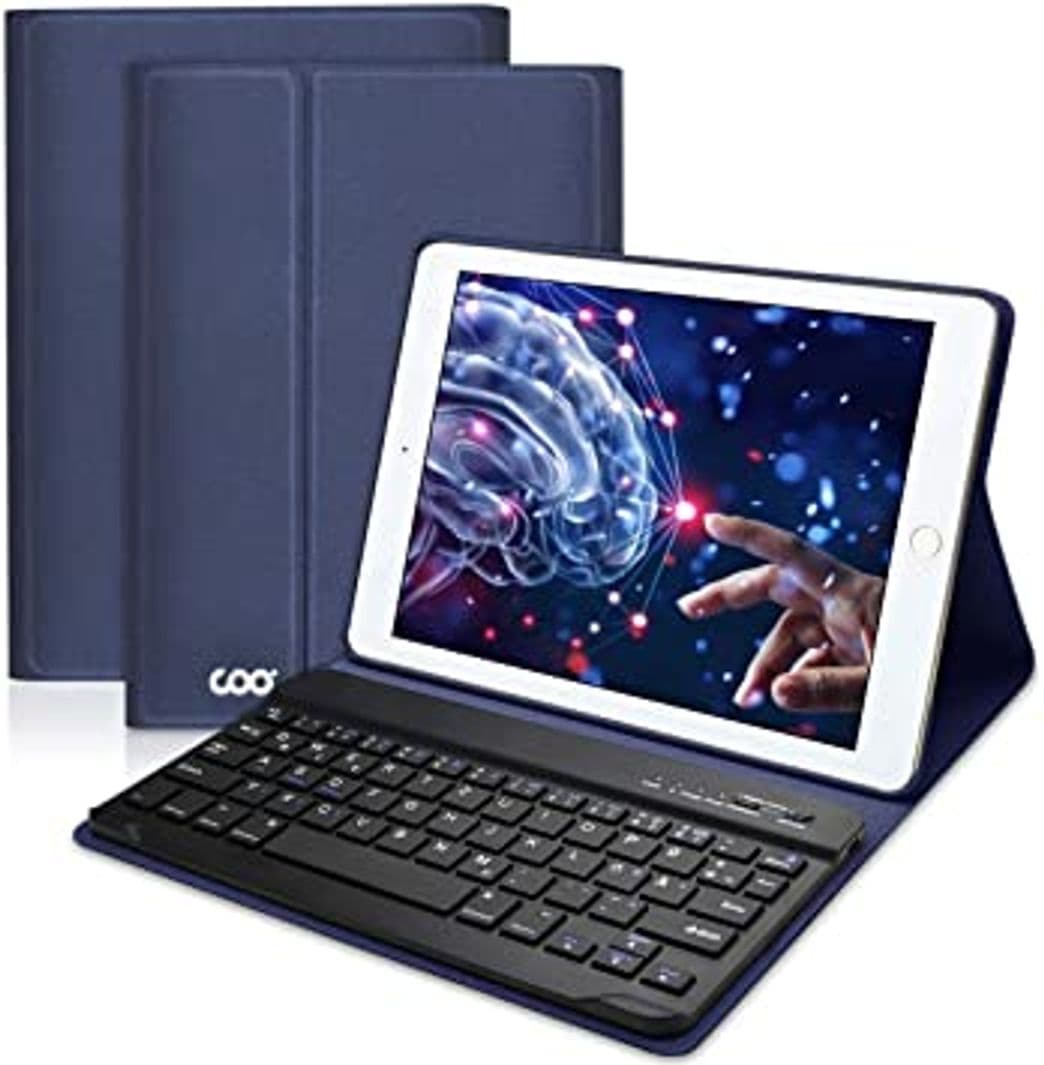 Electronic COO Funda con Teclado iPad 2018/2017, 9.7 Cubierta Ultraliviano con Teclado Español