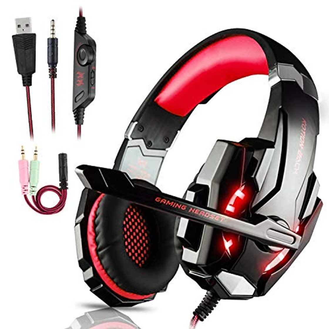 Electronic Auriculares Gaming PS4,Cascos Gaming, Auriculares Cascos Gaming de Mac Estéreo con Micrófono