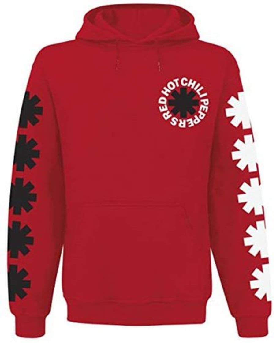 Moda Red Hot Chili Peppers Classic Logo Hombre Sudadera con Capucha Rojo S