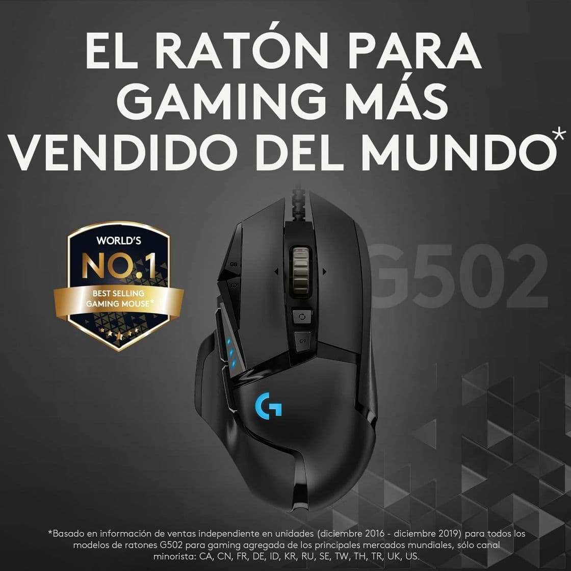 Electrónica Logitech G502 HERO Ratón Gaming con Cable Alto Rendimiento