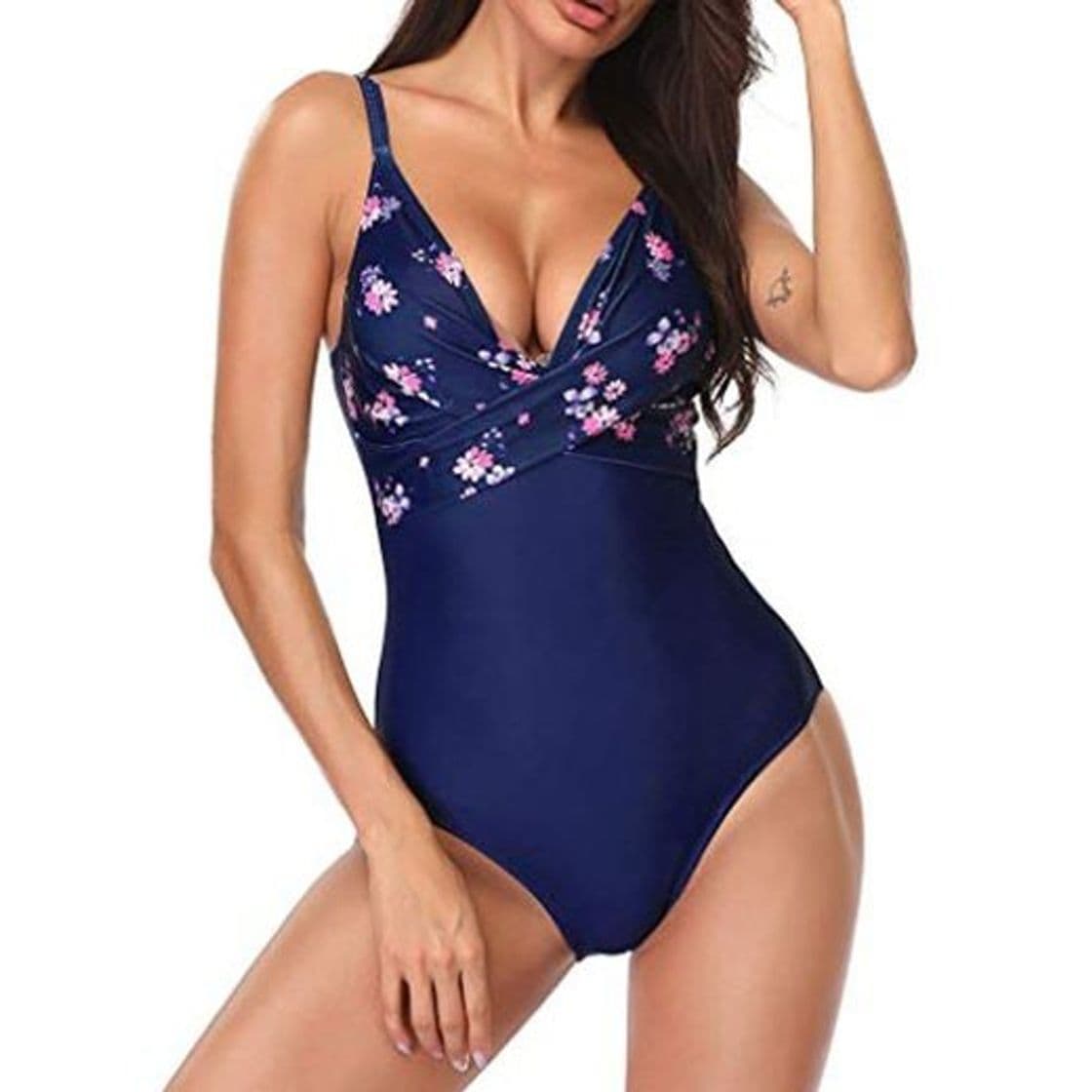 Moda Auifor de las Mujeres de impresión Pedazo de baño Bikini Traje de