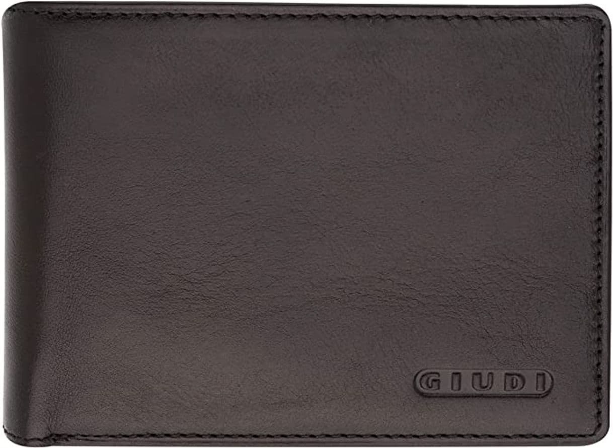 Moda Cartera Giudi Deluxe Black Trifold para hombre - 