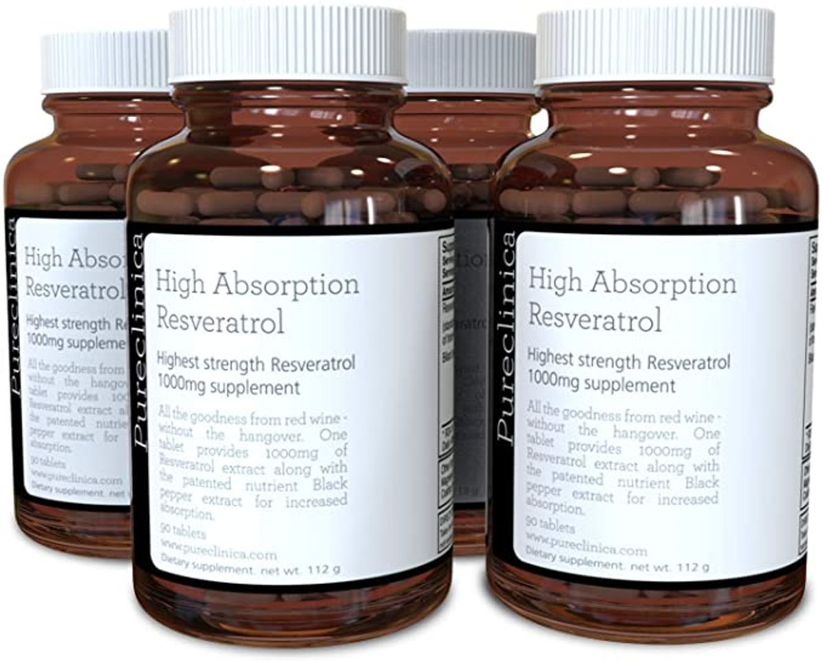 Moda 1000mg Resveratrol x 360 tablets - (4 bottles each with 90 t