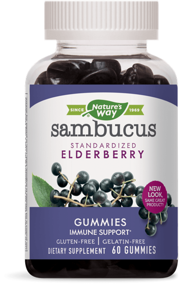 Moda Nature's Way Sambucus Elderberry Gummies, suplementos herbal