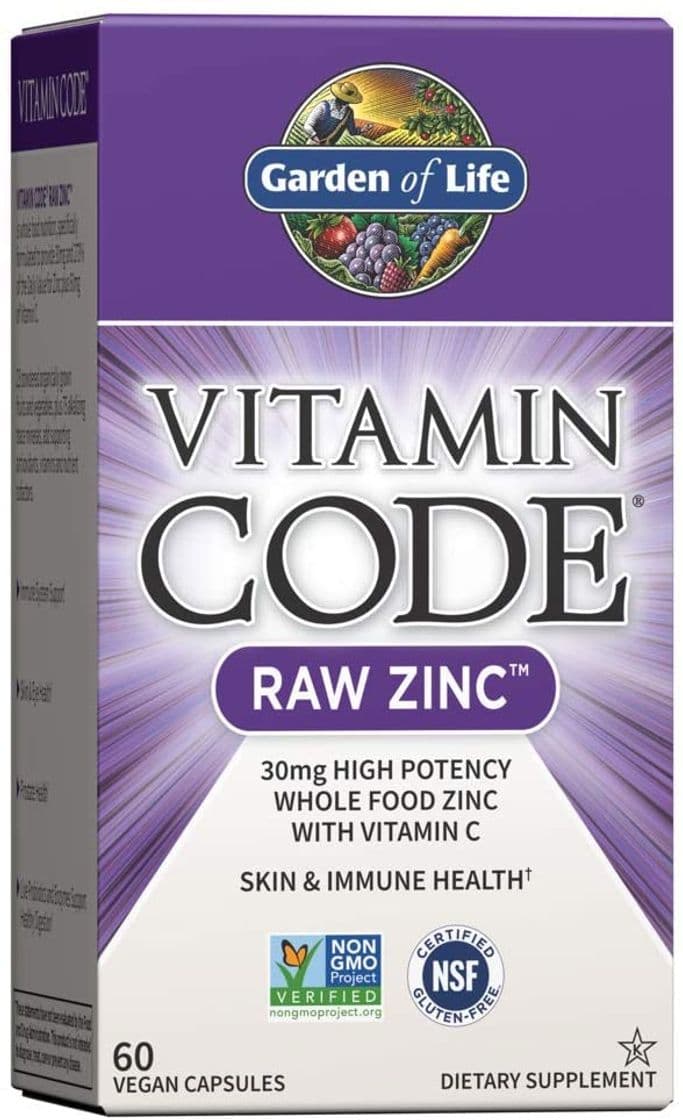 Moda Garden of Life Vitamin Code Raw Zinc, 30mg Suplemento 