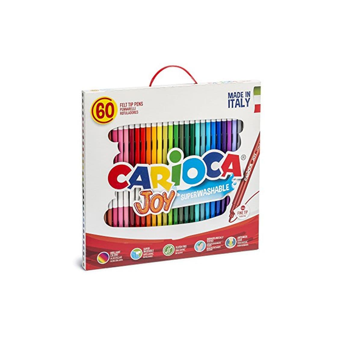 Product Carioca - Caja maletín con 60 rotuladores Joy Panda