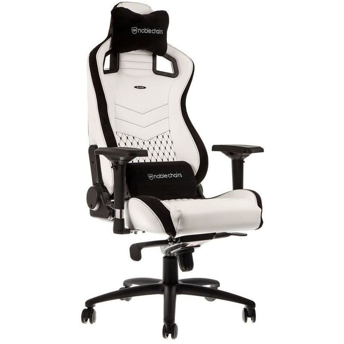 Moda Cadeira noblechairs EPIC PU Leather Branco