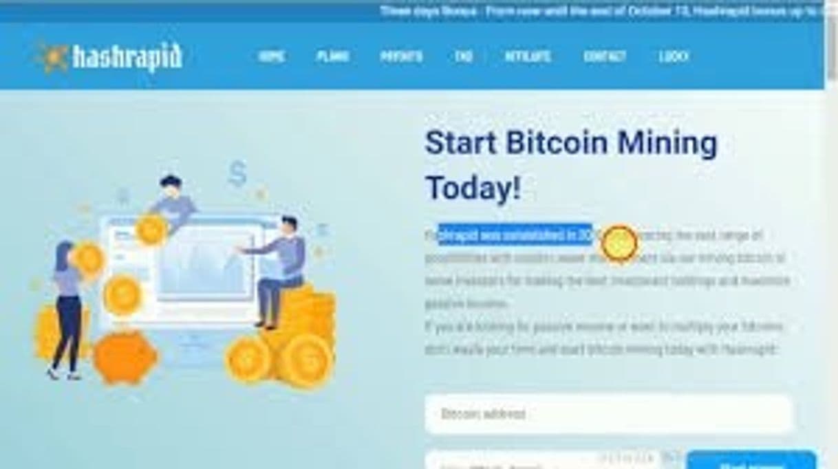 App Página para minar bitcoin