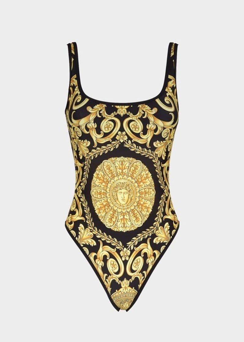 Product Versace Gold Hibiscus Print Swimsuit 