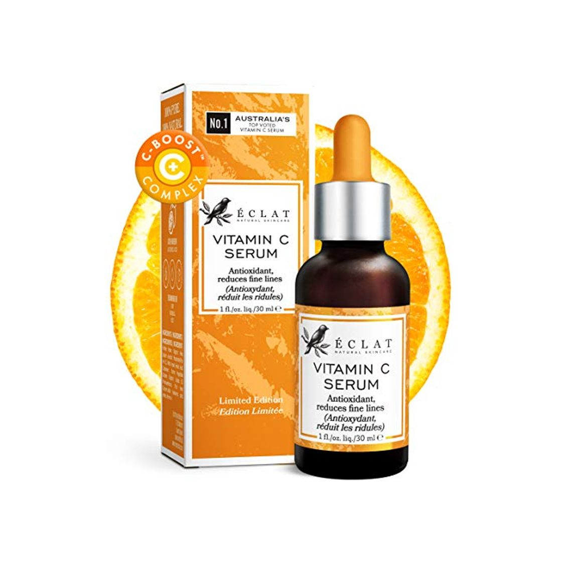 Producto Sérum Facial Antiedad Vitamina C Eclat– Sérum Vitamina C Pura 100% con