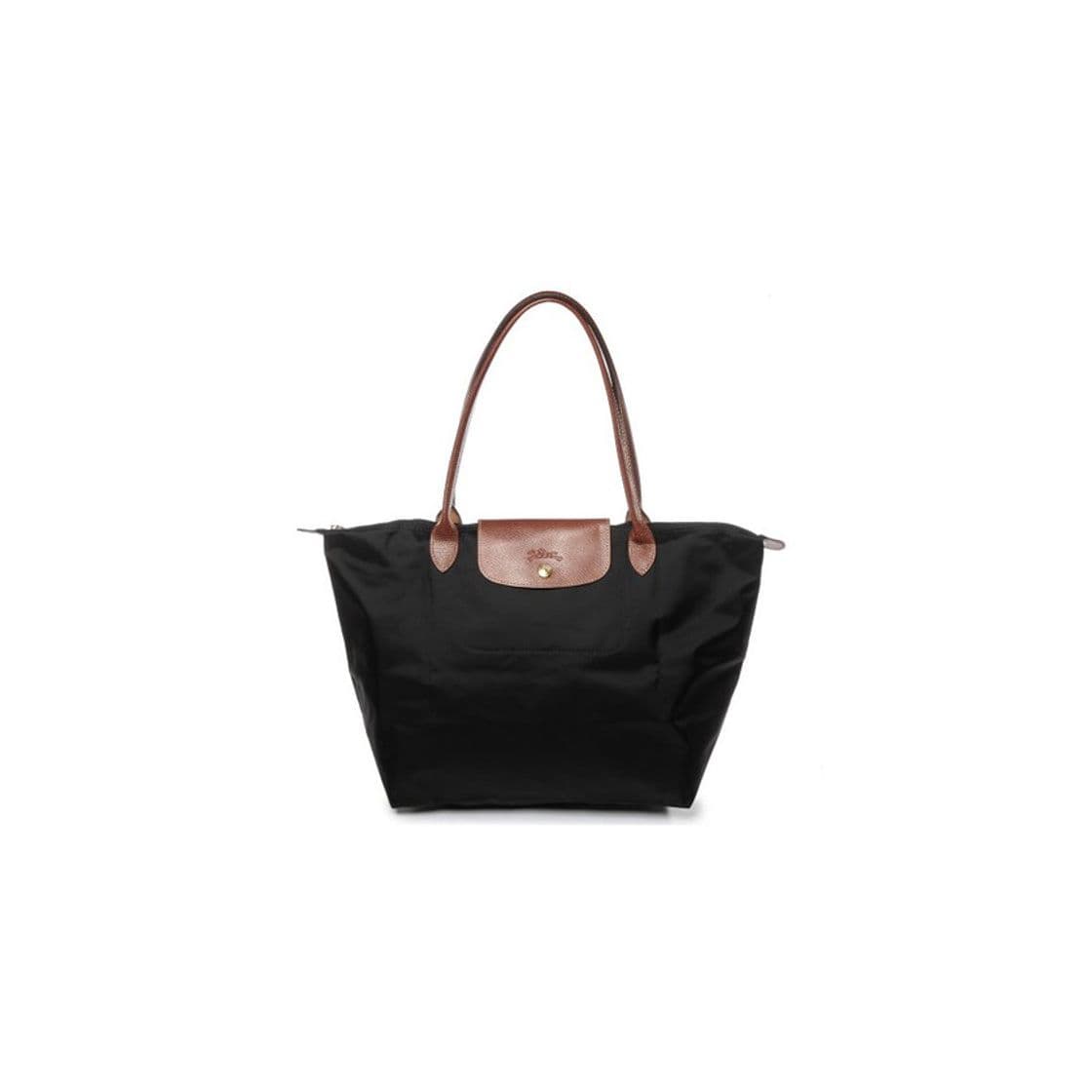 Fashion Longchamp - Bolsa de Sintético Mujer, color Negro, talla 19x30x31 cm