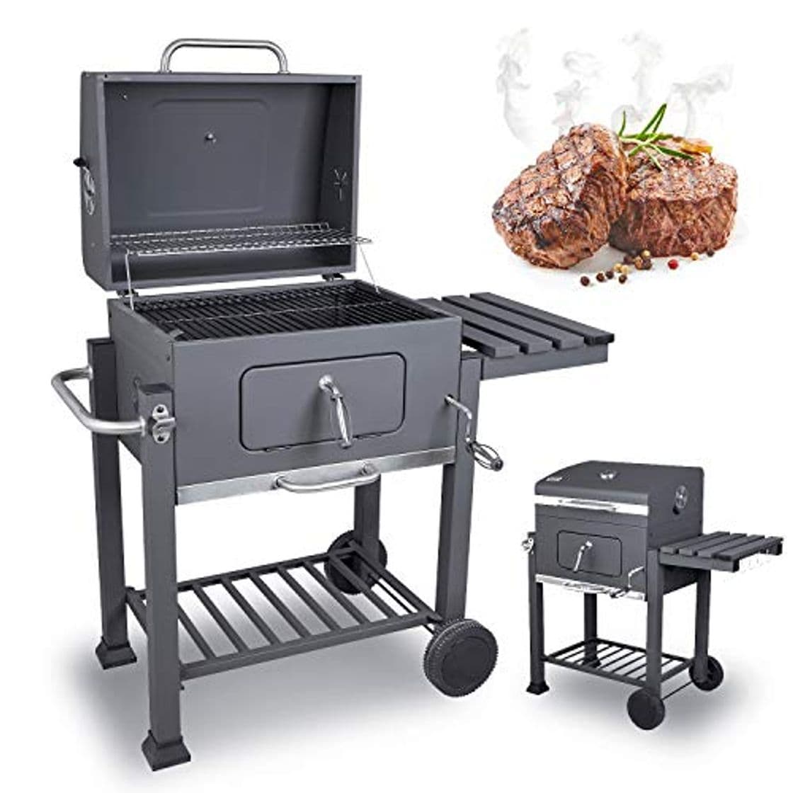 Product DARDARUGA Barbacoa de carbón parrilla XXL barbecue grill con ahumador fumador