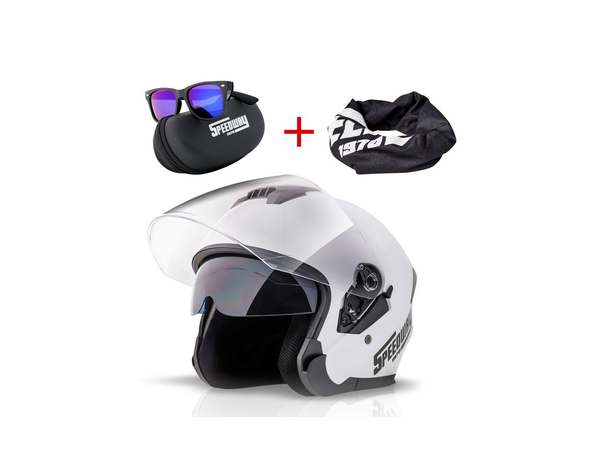 Producto SPEEDWAY 1970 Casco Moto Jet ECE y DOT Homologado - LENA Casco