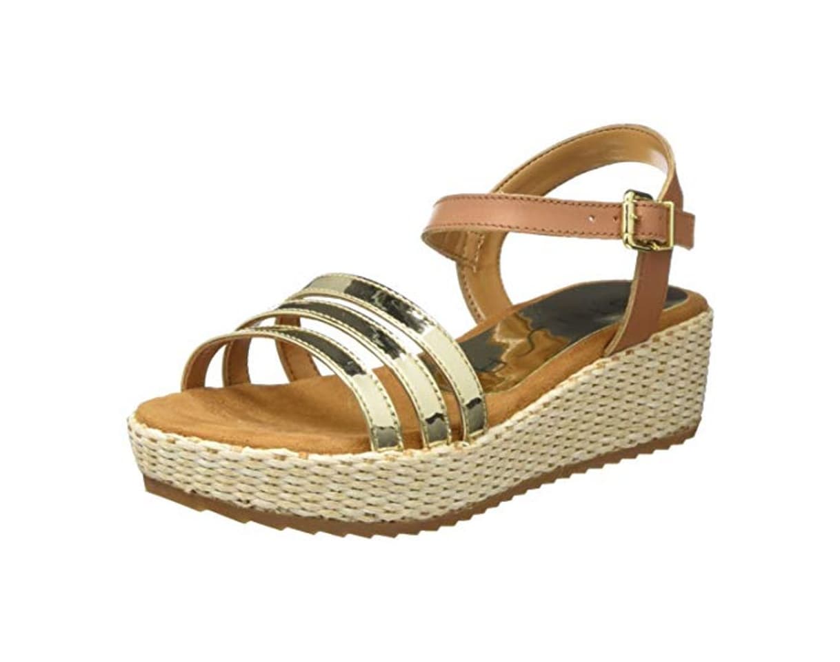 Product Unisa Talent_r_SP_nf, Sandalias con Plataforma para Niñas, Dorado