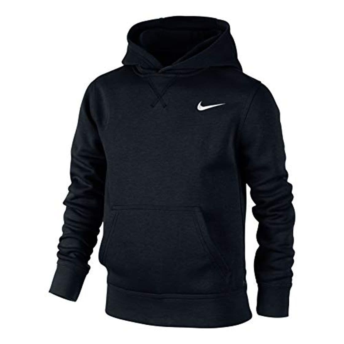 Fashion NIKE Brushed Fleece Over The Head Sudadera, Niños, Negro