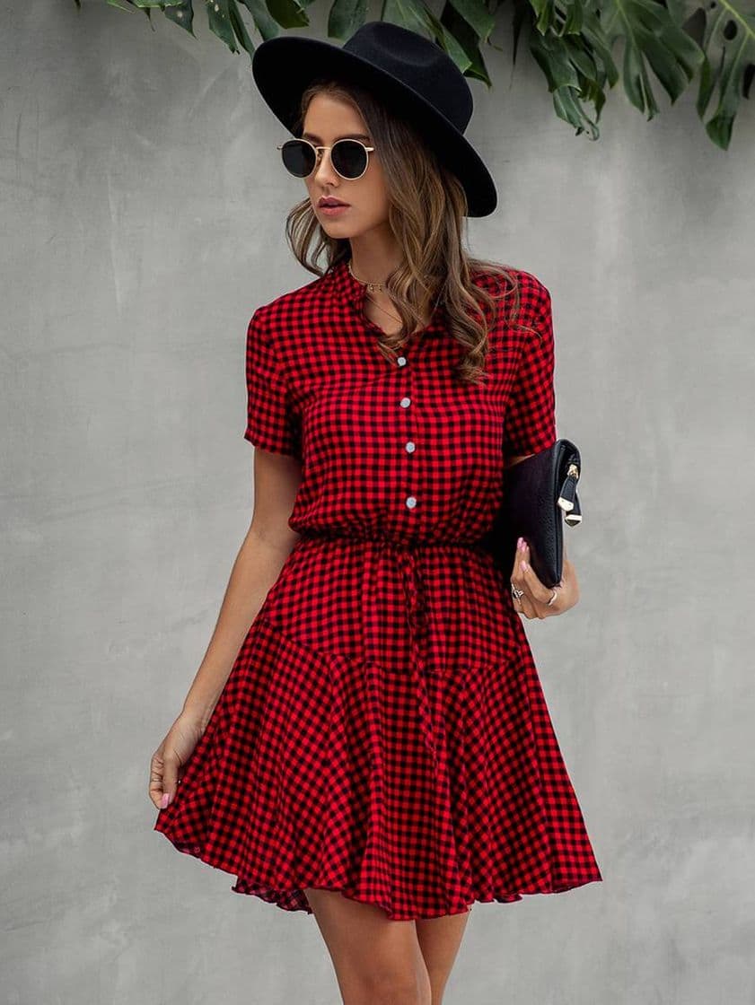 Moda Vestido rojo. Shein 