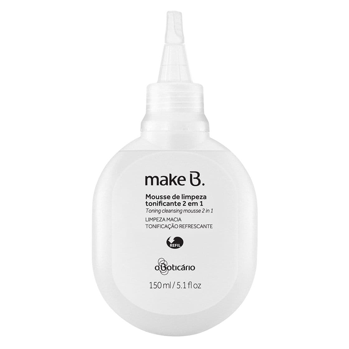 Fashion Refil Make B. Mousse de Limpeza Tonificante 2 em 1 Skin 150ml - O ...