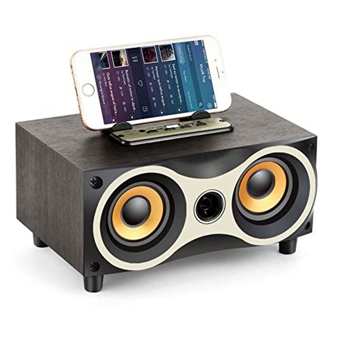 Product L&F Altavoces Altavoz inalámbrico portátil de Madera del subwoofer Stero Bluetooth Radio