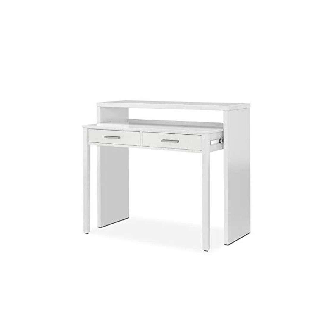 Product Habitdesign 004582BO - Mesa de Escritorio Extensible, Mesa Estudio Consola, Medidas: 98,5