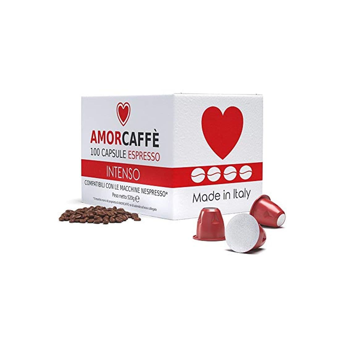 Producto Amorcaffe 100 Cápsulas de Café Compatibles con Máquinas Nespresso