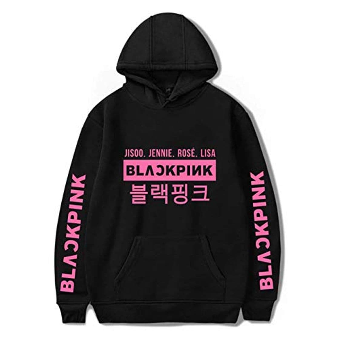 Product ZIGJOY KPOP Scena Musicale Coreana Unisex Ropa Sudadera con Capucha Suéter Sudadera con Capucha Rose Jennie Jisoo Lisa para fanáticos Black M