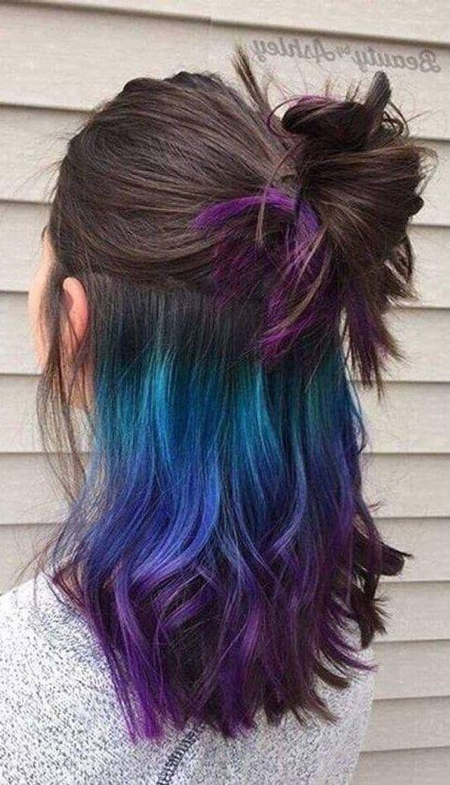 Moda Cabelo azul e roxo 💙💜