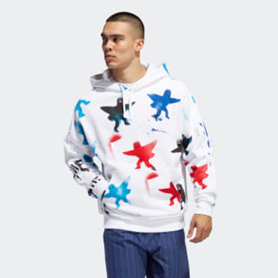 Moda adidas Buzo con Capucha Shmoo Estampado - Blanco | adidas ...