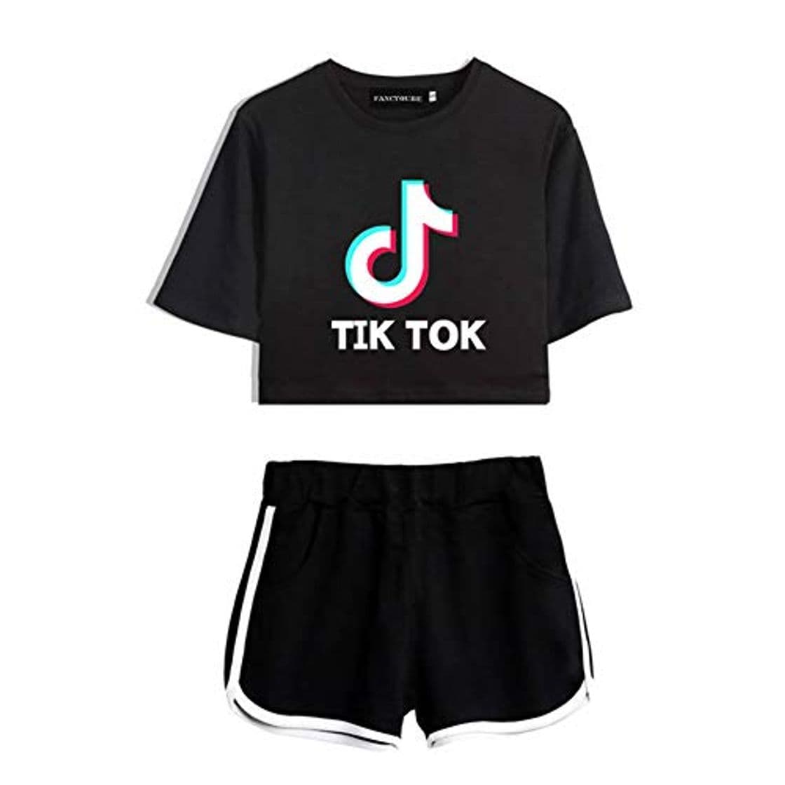 Producto Lady Bug TIK-TOK - Camiseta con pantalones cortos para mujer Negro Negro