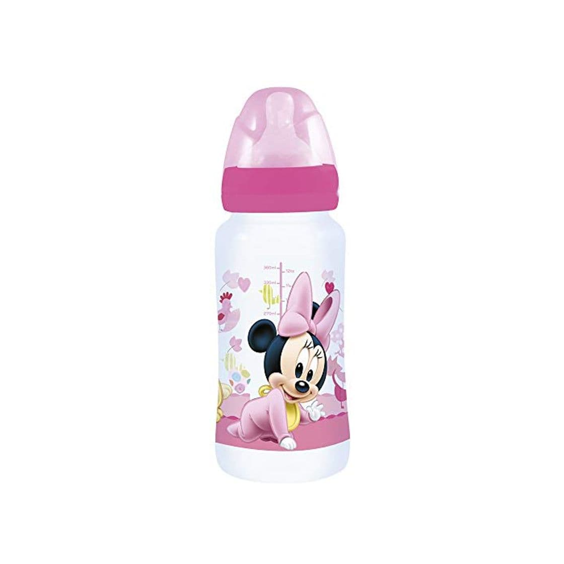 Producto Biberón cuello ancho 360 ml tetina silicona 3 posiciones de Minnie Mouse