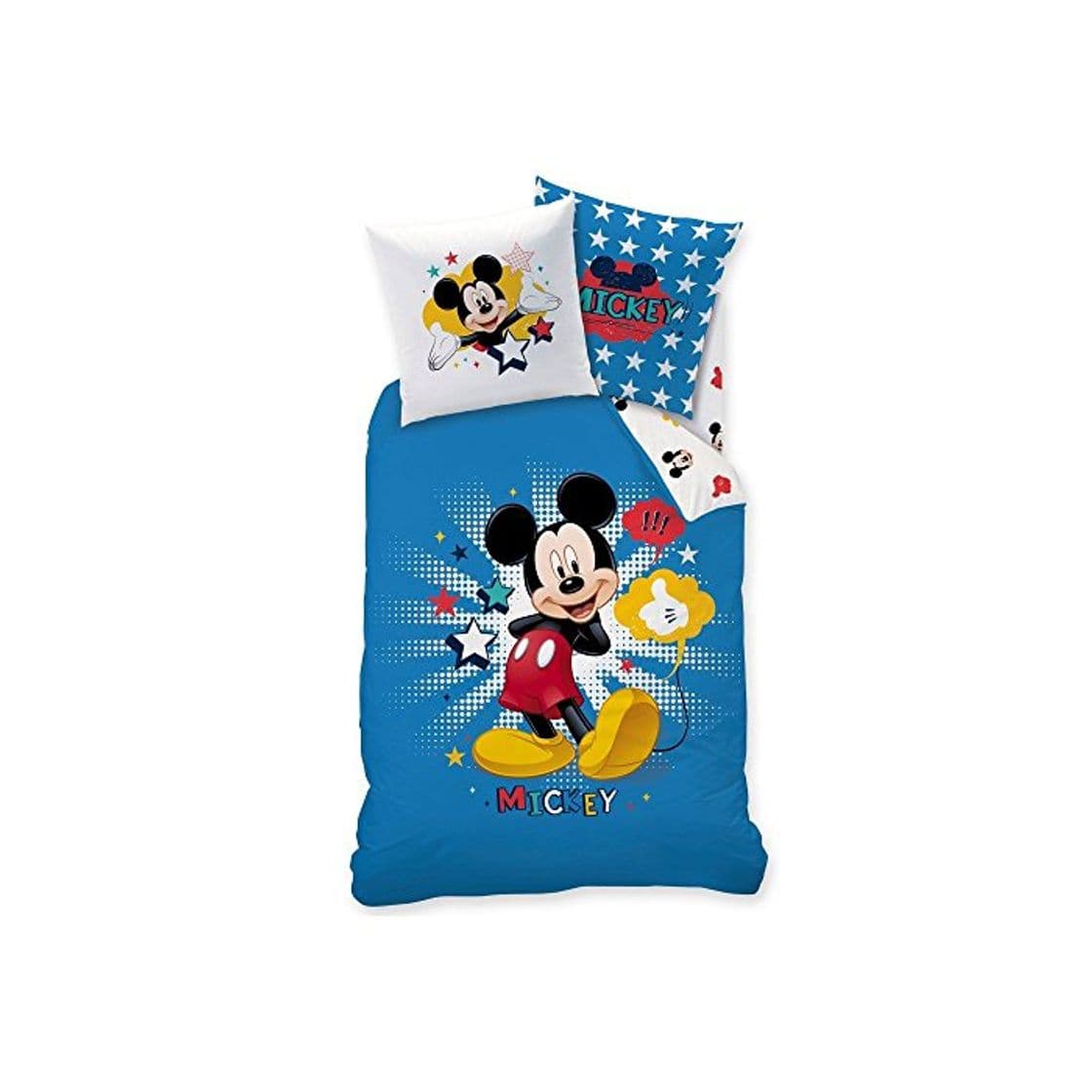 Producto Ropa de cama infantil de Mickey Mouse con estrellas en azul, 2 piezas – Almohada