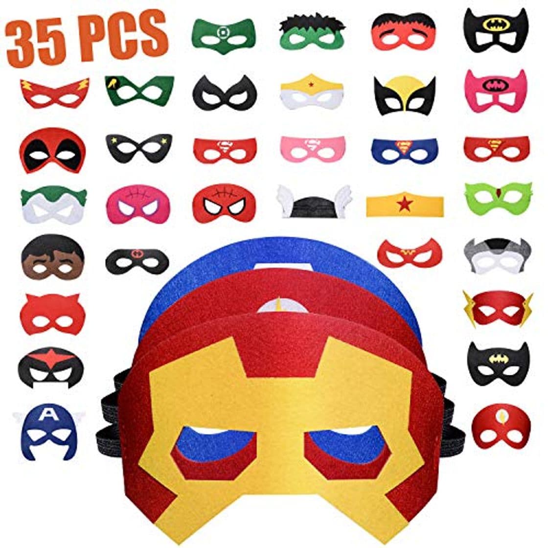 Place 35 Piezas Máscaras de Superhéroe