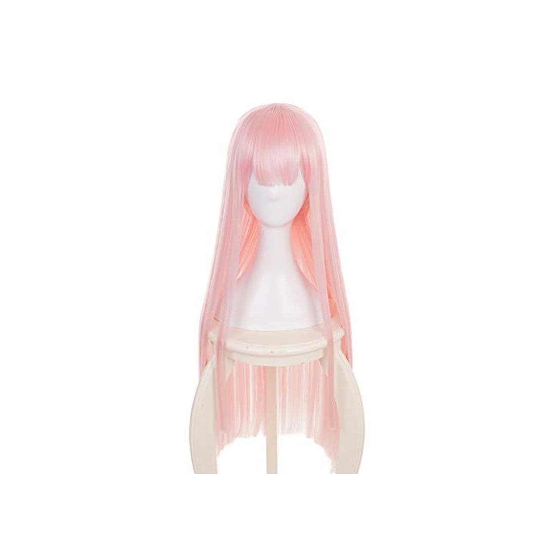 Producto MUZI Peluca anime cosplay peluca para Darling in The Franxx Zero Two pelucas con gorro de peluca gratis