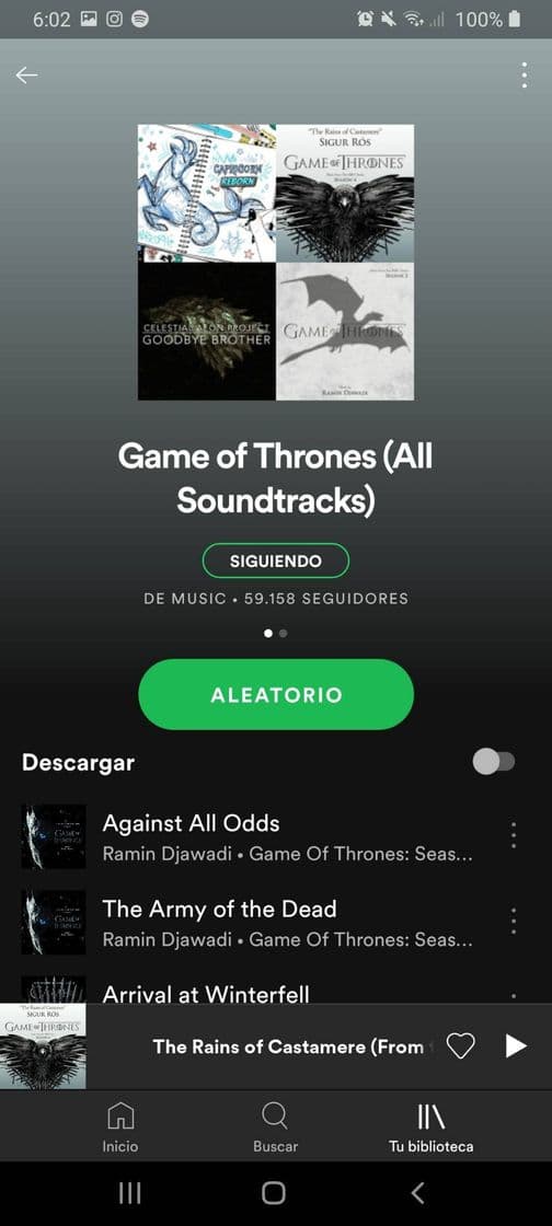 Moda Toda la banda sonora de Juego de tronos. 