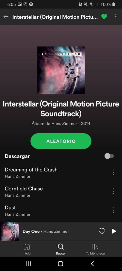 Moda Banda sonora de Interstellar de Cristopher Nolan.