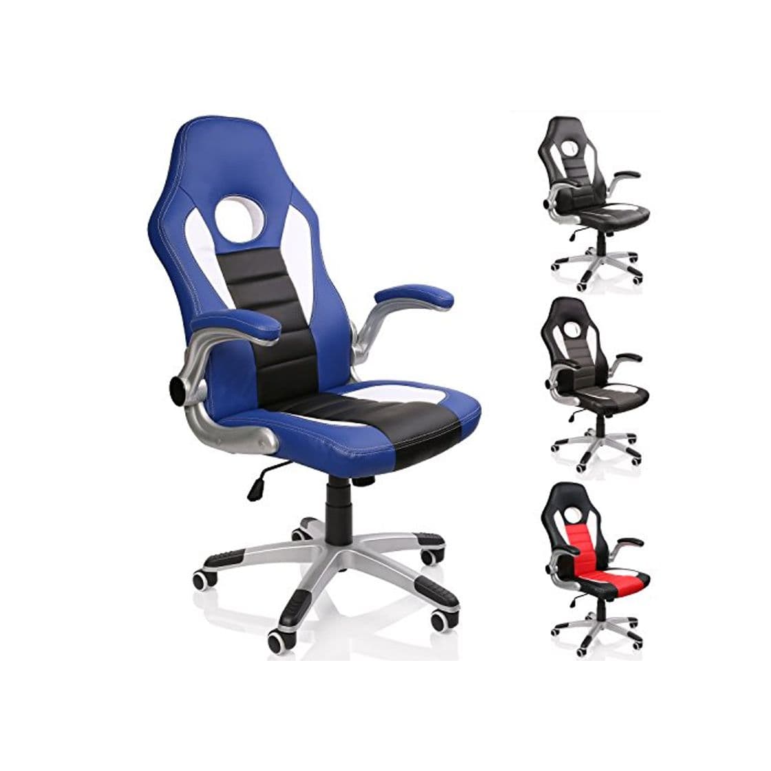 Product TRESKO® Silla de Oficina Racing Gaming giratoria, Escritorio Ordenador, 4 Colores Diferentes,